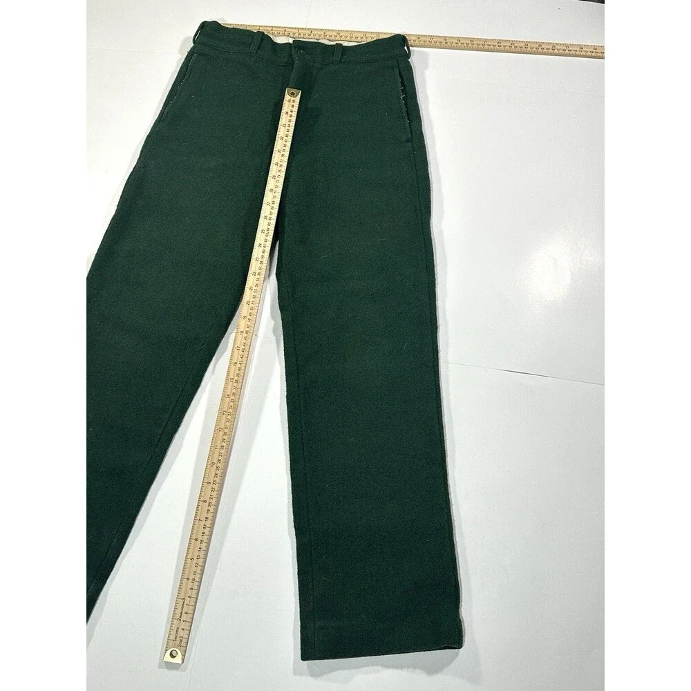 Vintage 60s 70s Kittery Trading Post Heavy Wool Hunting Pants Forest Green 30x36